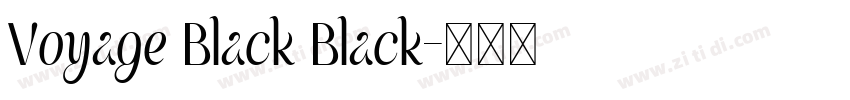 Voyage Black Black字体转换